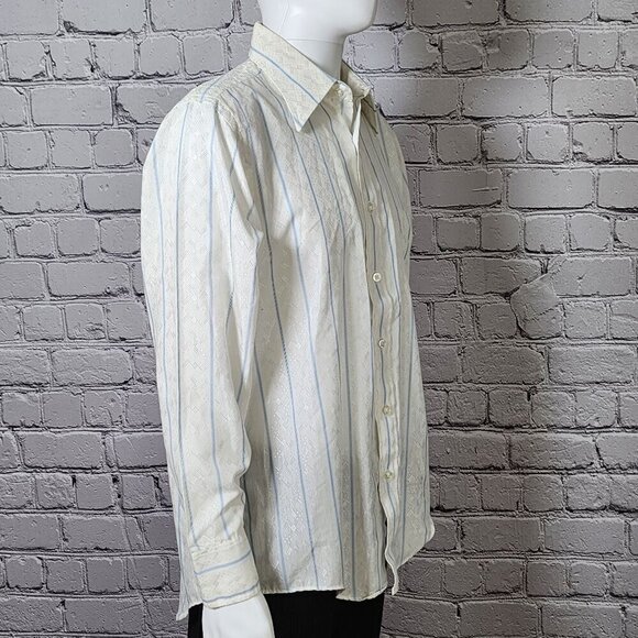 Enro Vintage Striped Button Down Shirt, Men's XL - Picture 3 of 12